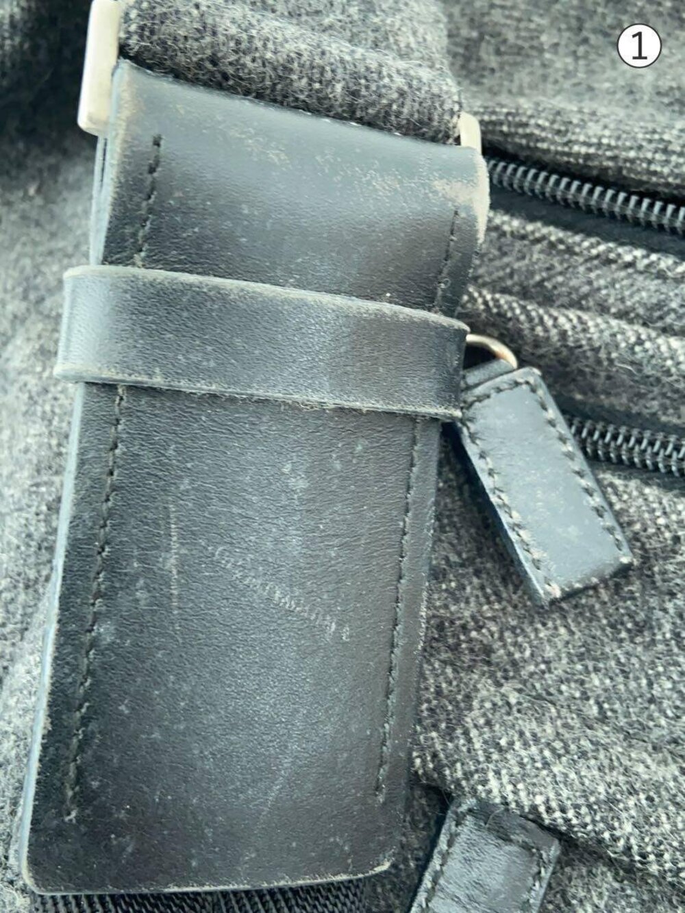 Prada Wool Shoulder Bag Gray - Picture 7 of 9
